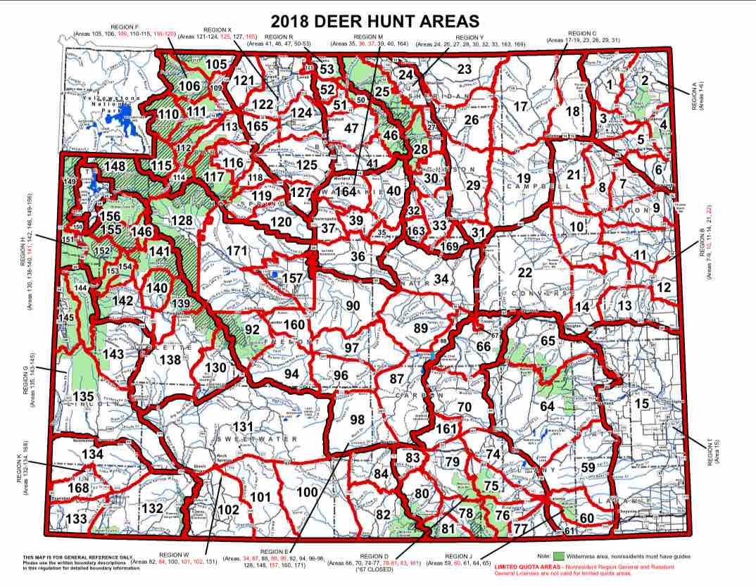 Deer Hunt Area Map