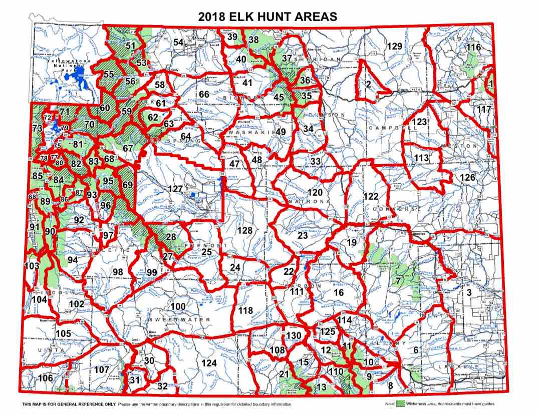 Elk Hunt Area Map